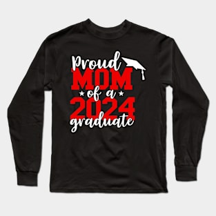 Proud Aunt Of A 2024 Graduate For Family Graduation Long Sleeve T-Shirt